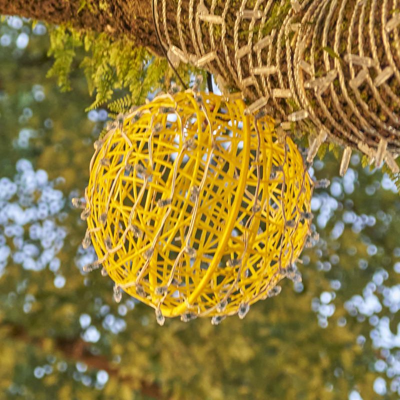 Luces esféricas colgantes impermeables para decoración navideña exterior: luces LED blancas cálidas para árboles, jardines e iluminación festiva._voghion.com