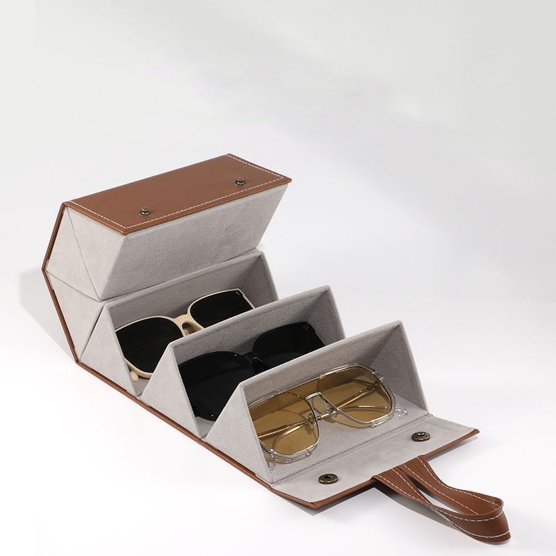 Sunglasses Cases High Quality Glasses Case 6 Slot Grids Eyeglass Sunglasses Glasses Storage Display Grid Stand Case Box Holder Glasses Organizer 23110_voghion.com
