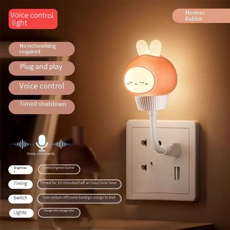 USB-Nachtlicht, tragbare LED-Schreibtischlampe mit weichem warmweißem Licht, Mini-USB-Plug-in-Licht für Zuhause, Büro, Reisen (mehrere Farben erhältlich)_voghion.com