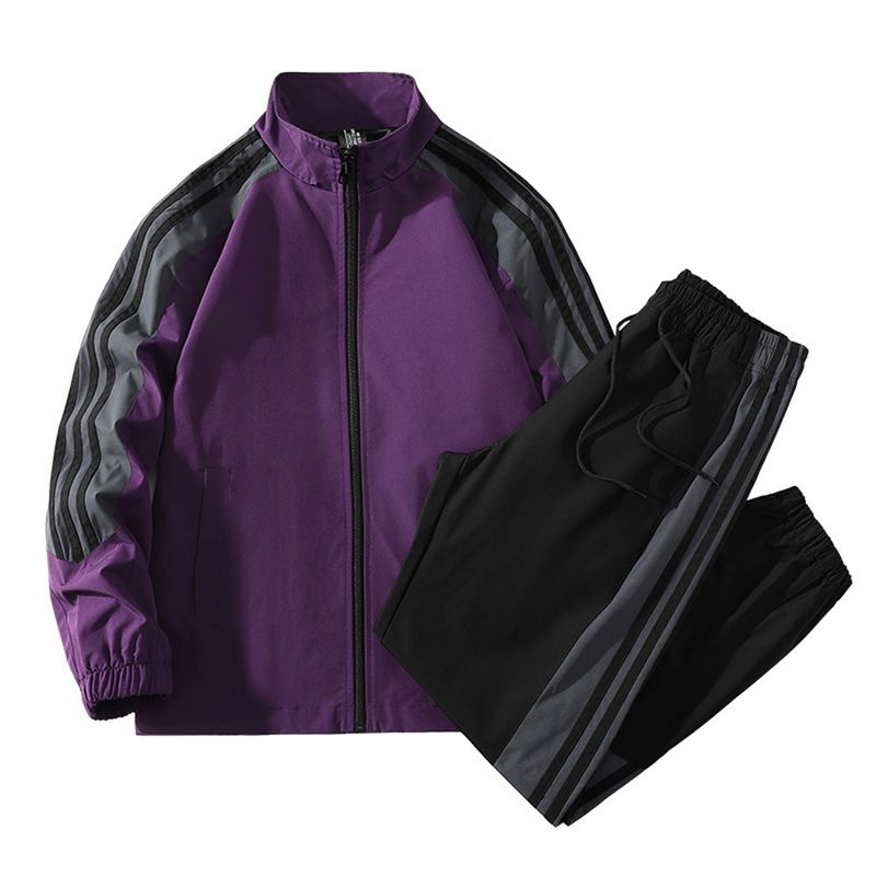 2026 Fashion Tracksuits Youth/Men Stand Collar Zipper Sweatshirts + Lace-Up Sweatpants 2 Piece Casual Sport Sets M-4XL_voghion.com