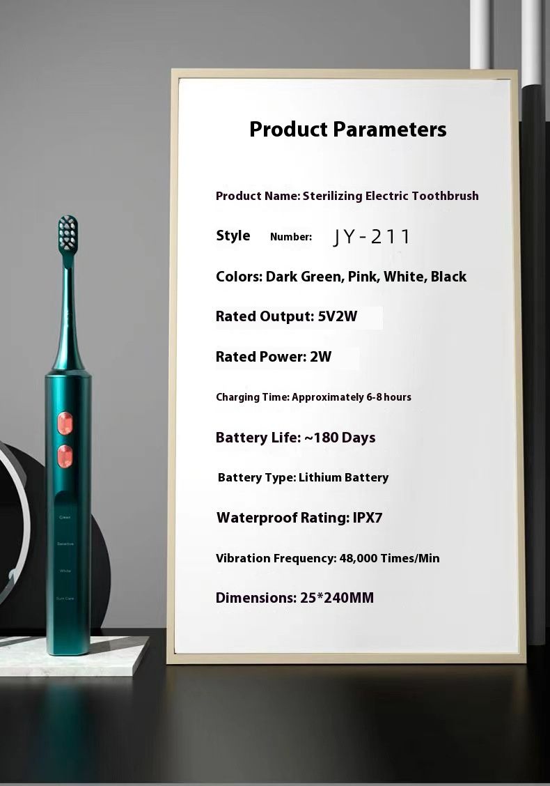 Cepillo de dientes eléctrico inteligente: 4 modos, suspensión magnética, esterilización UV y 40 000 RPM (set para parejas/regalo, batería con más de 30 días de duración)_voghion.com