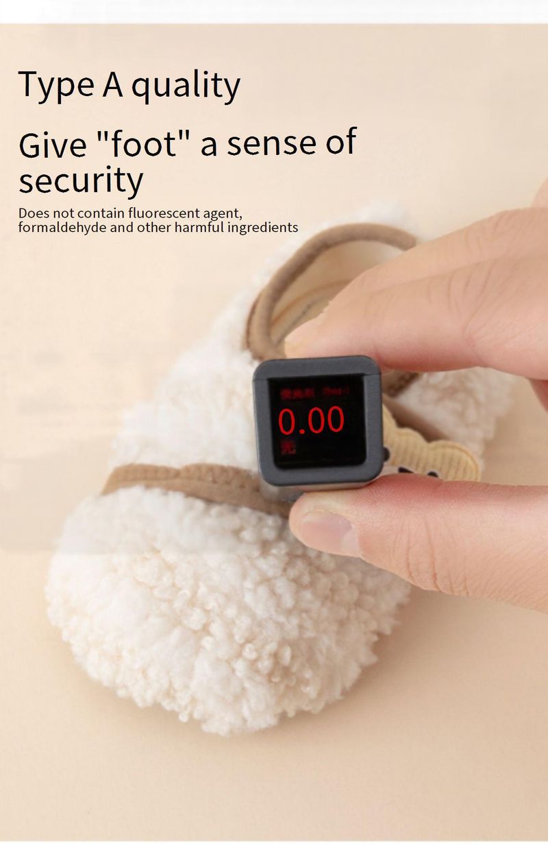 Scarpine per neonati in cotone biologico – Calzini invernali antiscivolo (0-5 anni, foderate in pile, beige/kaki/rosa/blu)_voghion.com