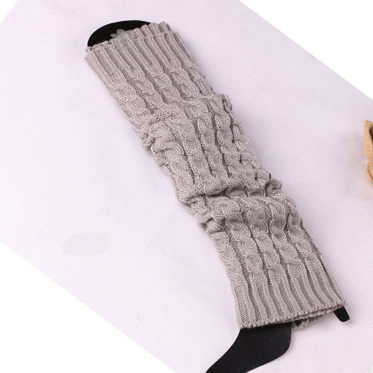 Grobe Wollsocken, Beinwärmer, gestapelte Socken im koreanischen Stil, gestrickte Beinabdeckungen für Herbst und Winter, grenzüberschreitende, achtstellige, gedrehte Beinschutzstiefel_voghion.com