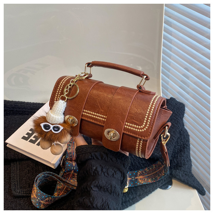 Women's Bucket Bag Retro Bag Women's Fashion Crossbody Bag High-grade Sense Portable Boston Cylinder Bag_voghion.com