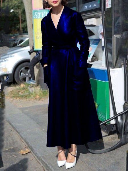 Giacca da donna in pelle con colletto super lungo_voghion.com