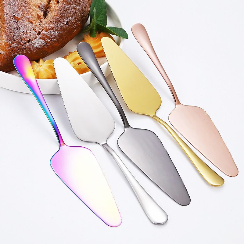 Espátula de pizza de aço inoxidável 1010, espátula triangular com dentes dourados, ferramenta de cozinha para assar_voghion.com