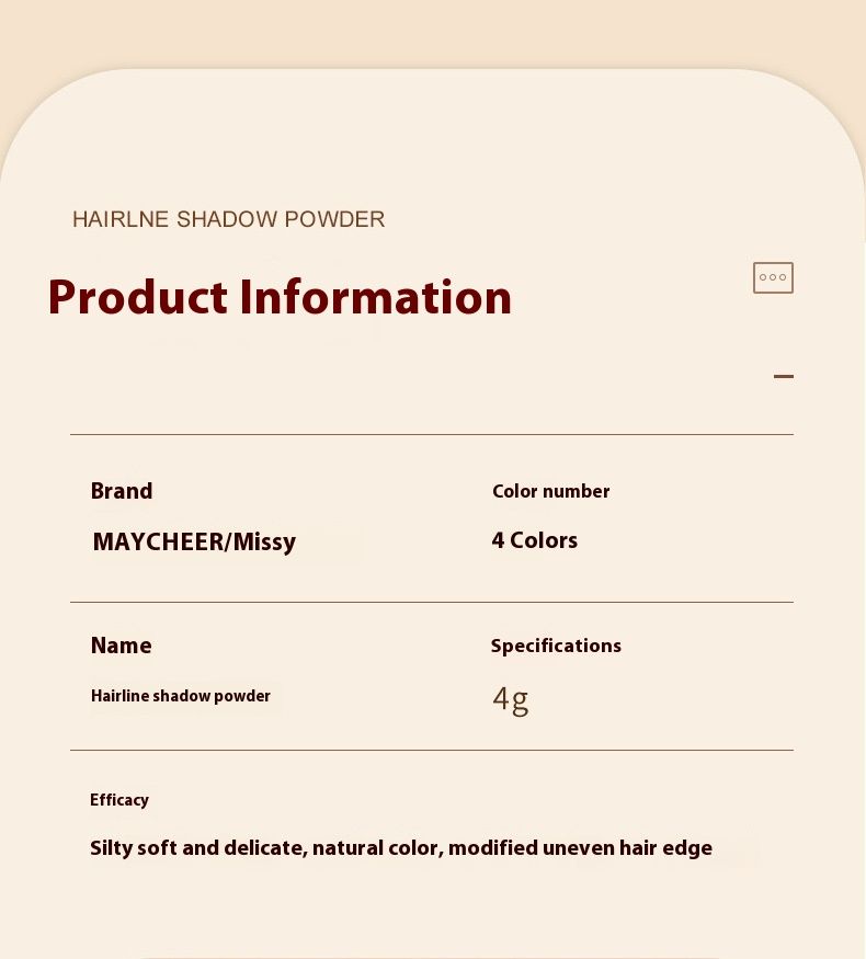 Bsncpley Hairline Contouring Shadow Powder Modifica Riempimento Fronte Attaccatura Dei Capelli 3089_voghion.com