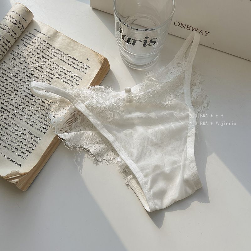 LuvBox French Romantic ~ Mutandine triangolari sottili traspiranti in stile puro desiderio, sexy ed estivo, in pizzo, per donna_voghion.com