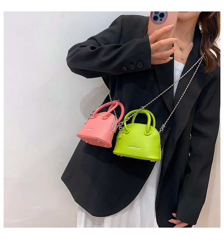 Small Chain Bag For Women 2023 New Fashion Litchi Pattern Mini Shell Bag For Women Fashion Bags Temperament Handheld Oblique_voghion.com