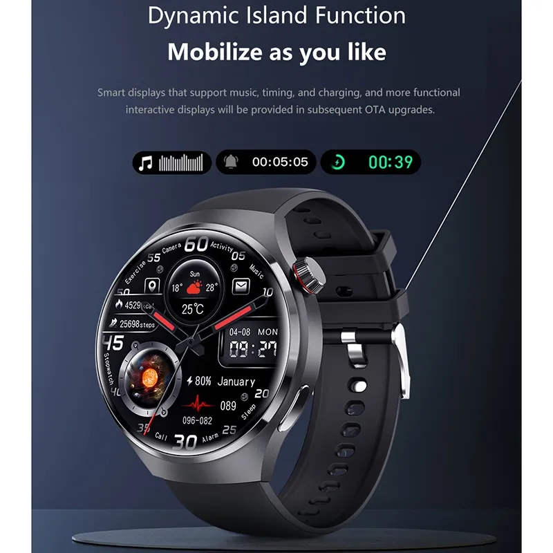 2023 GPS za Huawei Xiaomi NFC pametni sat muški sat 4 Pro AMOLED HD ekran otkucaja srca Bluetooth poziv IP68 vodootporan pametni sat_voghion.com