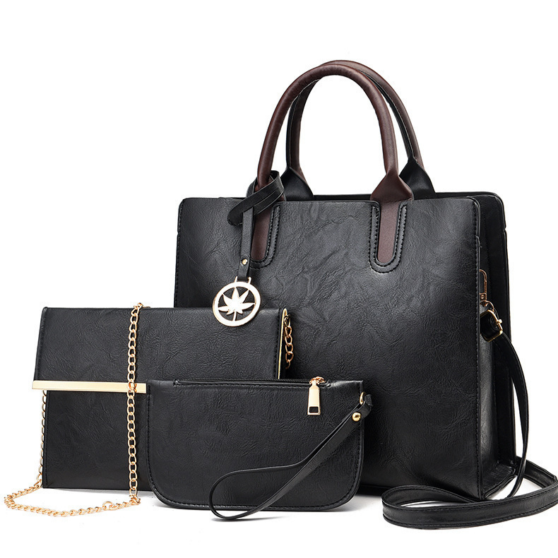 Women's Handbag Stylish Women's Shoulder Bag Large Capacity Three-piece Women's Bag_voghion.com