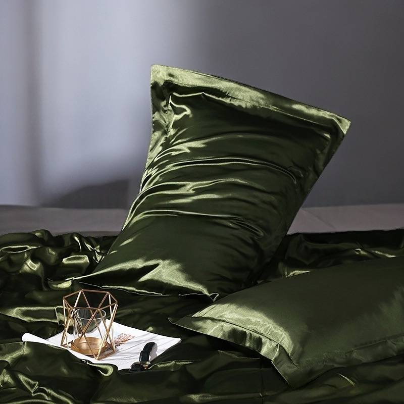 Seiden-Satin-Kissenbezug-Set (2er-Pack) – Kühlend und glatt, doppelseitig für die Haar- und Hautpflege_voghion.com