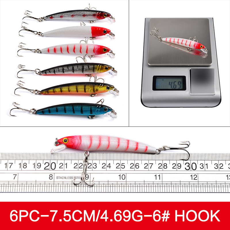 Fishing Lures 48 Lure Baits Set, Free Mixed Soft Bait And Hard Bait, Suitable For Bass DWS480_voghion.com