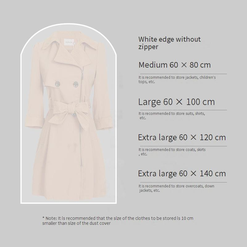 Kleidung Staubschutz waschbar Mantel Anzug Kleidung Aufbewahrungstasche Kleiderschrank PEVA hängende Kleidung Tasche_voghion.com