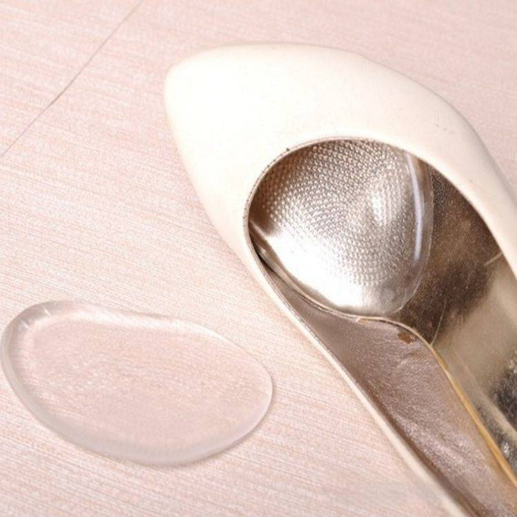 Silikon-Vorfußpolster, Vorderfuß-Halbpolster, Einlegesohlen in halber Größe, transparent, rutschfest, Crystal Jelly-Vorfußpolster_voghion.com