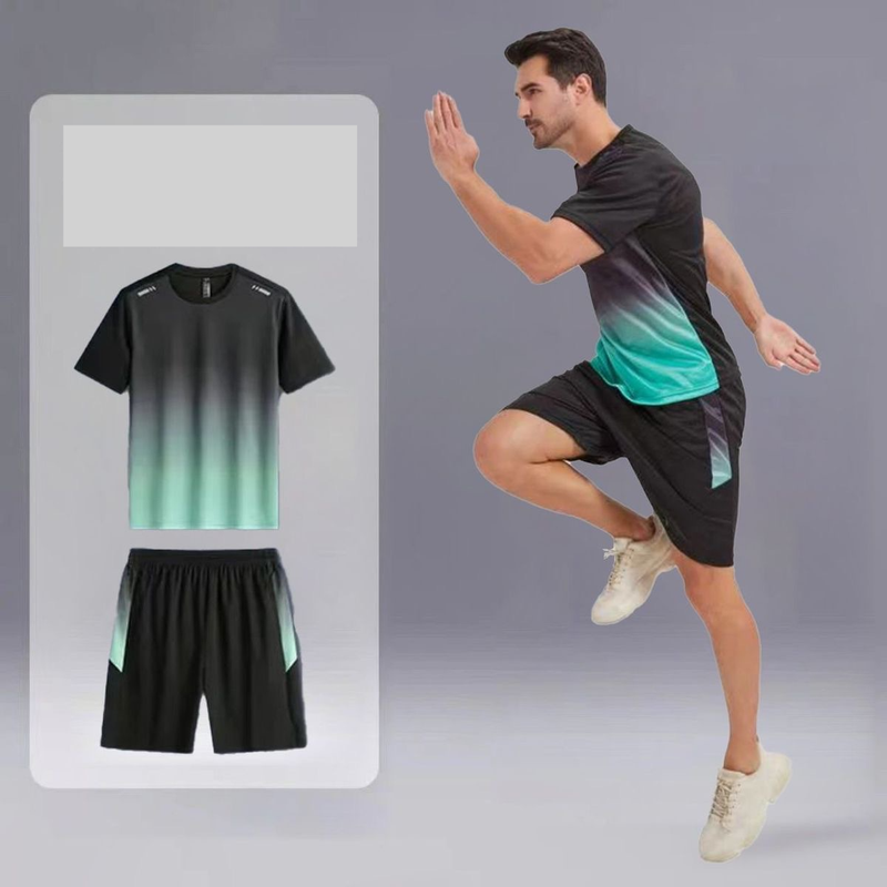Men's Clothing Summer Sports Short Sleeve Men's Casual Outdoor Fitness Training Suit Men Running Quick Dry Shorts Yoga Women_voghion.com