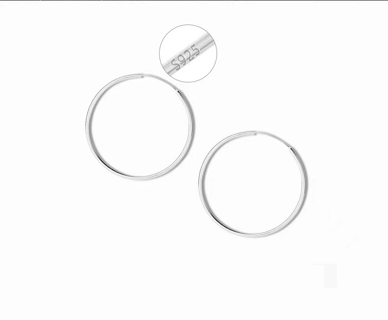 Orecchini da donna in stile freddo e temperamento, in argento Sterling 925, grandi orecchini a cerchio, orecchini di alta qualità, tutti abbinabili._voghion.com