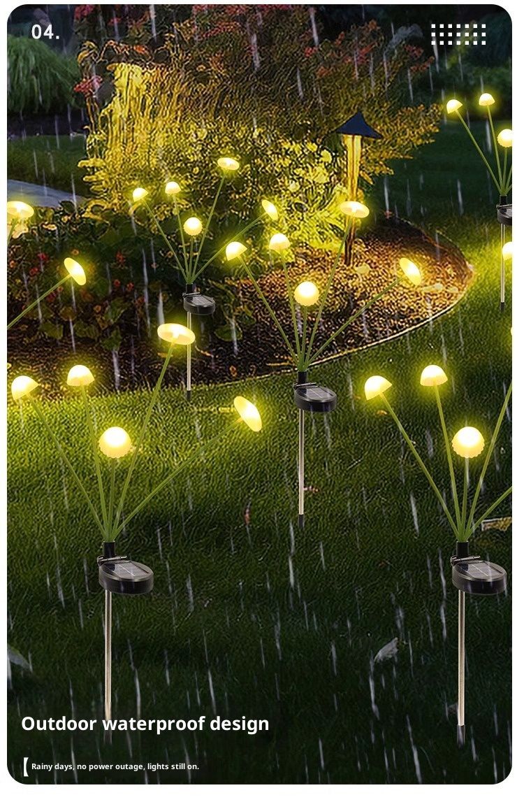 Luci da giardino a LED a forma di medusa alimentate a energia solare: illuminazione decorativa impermeabile per esterni con accensione automatica dal tramonto all'alba e sensore di movimento_voghion.com