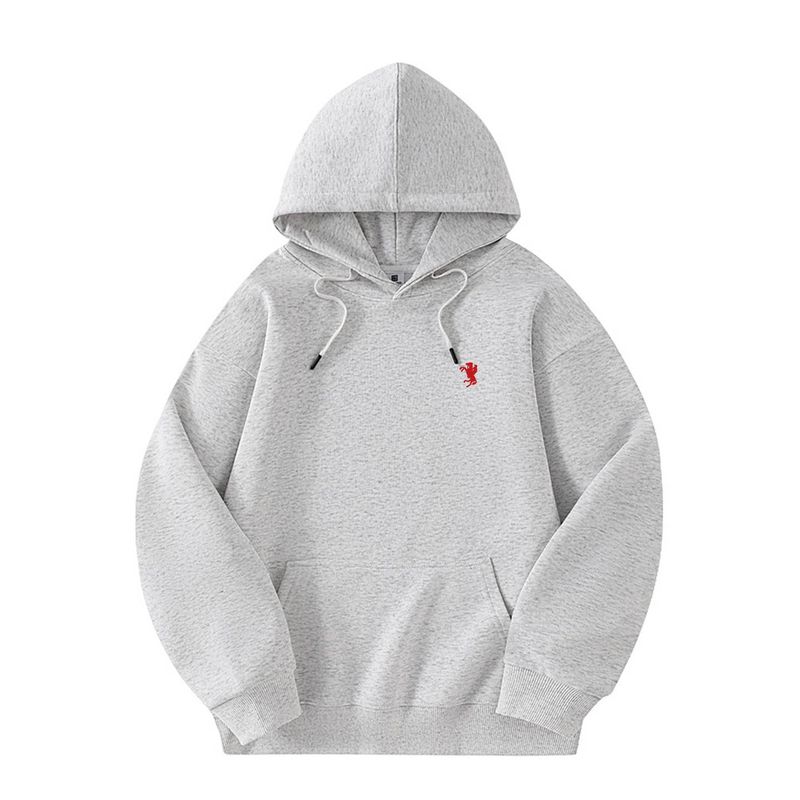 Men's Clothing 2026 New American Style Cotton Fashionable Loose Fit Versatile Street Style Pony Print Hooded Sweatshirt_voghion.com