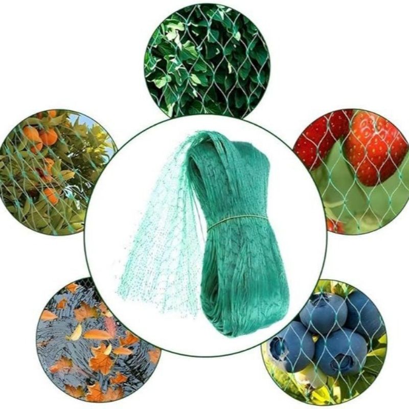 Robuust groen vogelnet voor tuinen en wijngaarden – PE gebreid gaas met UV-bescherming – Verschillende maten (2 m x 5 m/8 m/10 m)_voghion.com