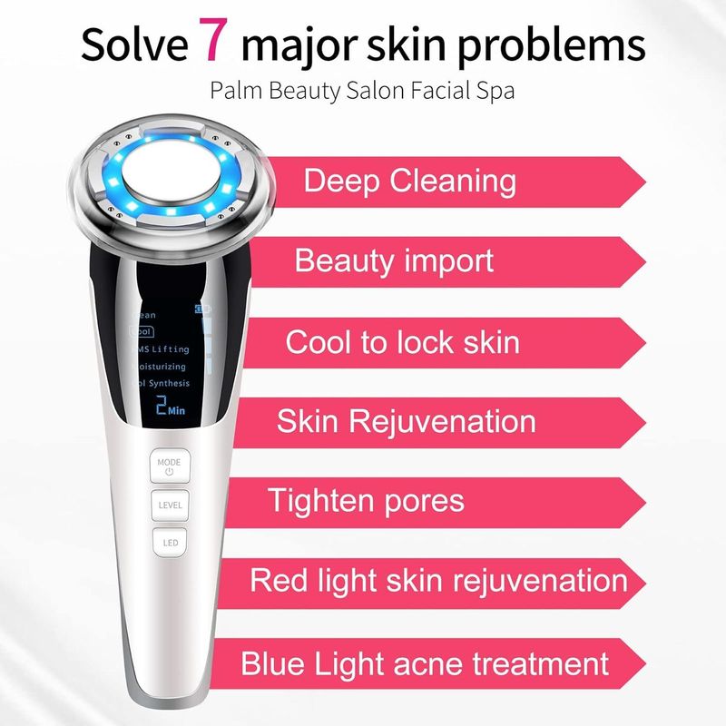 Ultrasound Face, Cosmetic Device, Wrinkle Remover, Ultrasonic Facial Massager, Beauty Device With Photon EMS ION,_voghion.com