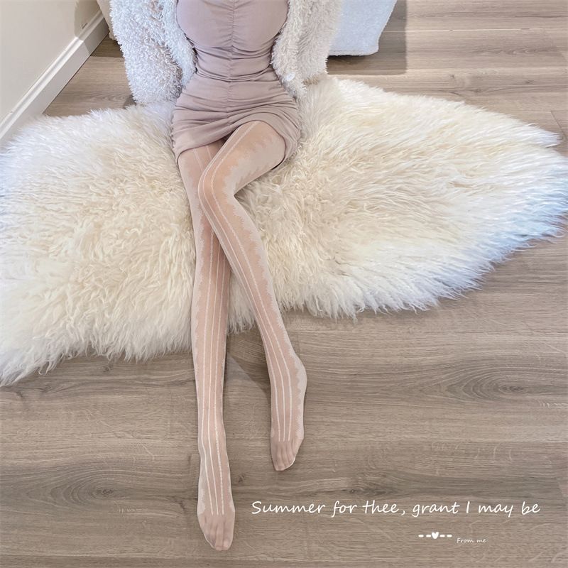 Calzini da donna in seta nera versatili, trasparenti, anti-impigliamento, con fondo jacquard, snellenti e belle gambe, sexy e scuri_voghion.com