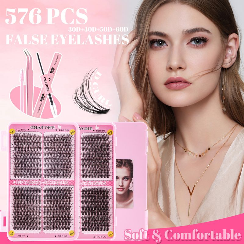 Single - Cluster Segmented DIY False Eyelash Book, European And American Popular Style, Natural And Dense, For Daily Use, Classic Design_voghion.com