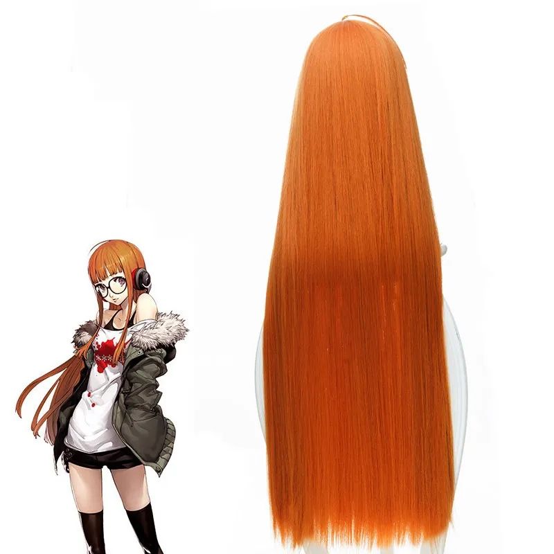 hett säljande Anime Persona 5 Futaba Sakura Peruk Cosplay Kostym Kvinnor Långt Syntetiskt Hår Halloween Party Rollspel Peruker_voghion.com