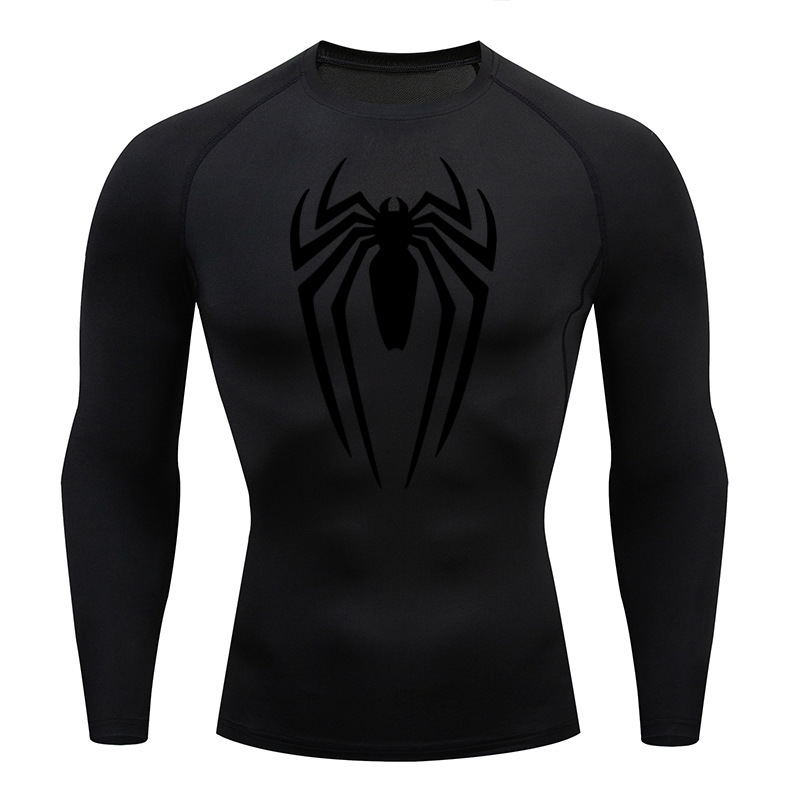 Man's Clothing Men's Fitness Running Tight Round Neck T-shirt Compression Quick Drying Clothes_voghion.com