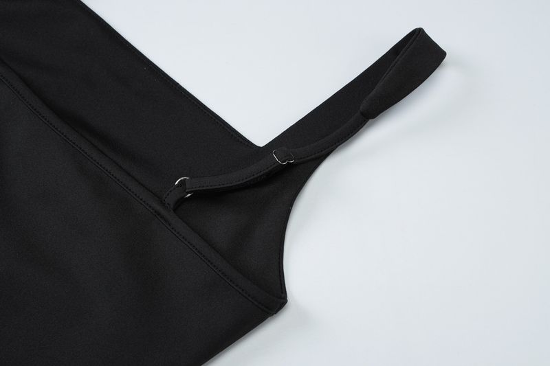 Dammekleeder Oweskleed Laang Rock Summer Moud Sexy Hosenträger Récklos Kleed mat héije Schlitzer_voghion.com