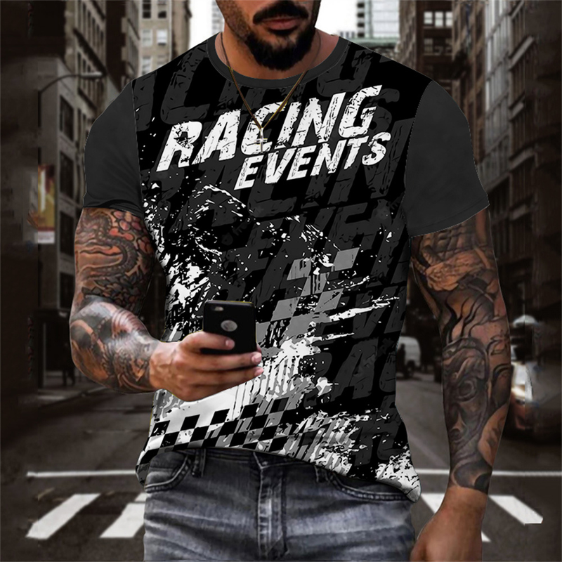 Camiseta de gran tamaño de estilo deportivo, camiseta de manga corta de poliéster para hombre, ropa de calle, top con estampado digital 3D HD_voghion.com