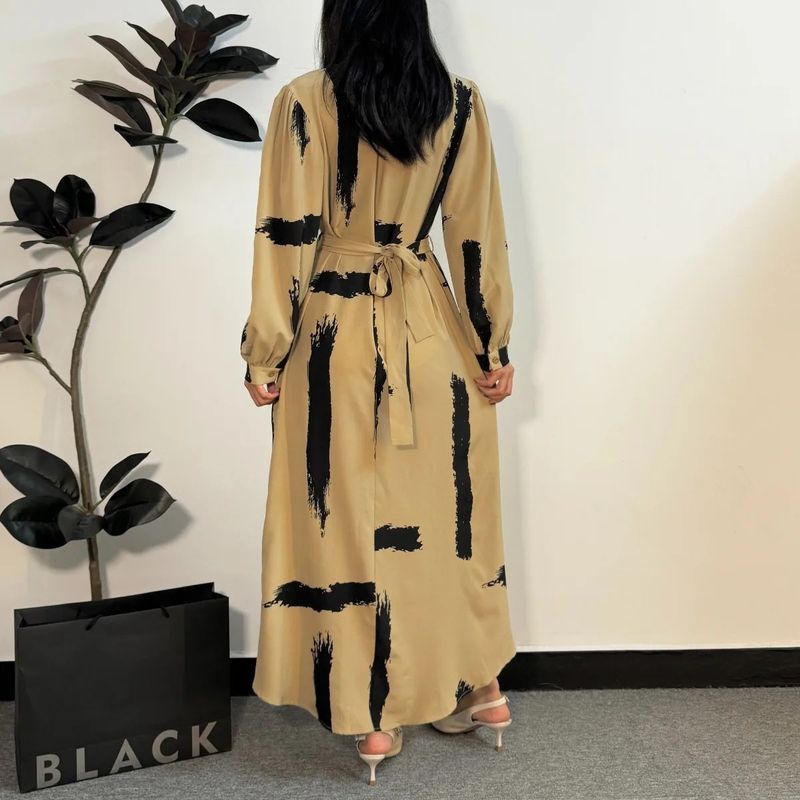 Naisterõivad Uus moslemi kleit Naiste palvekleit Abaya mood Naiste O-kaelusega_voghion.com