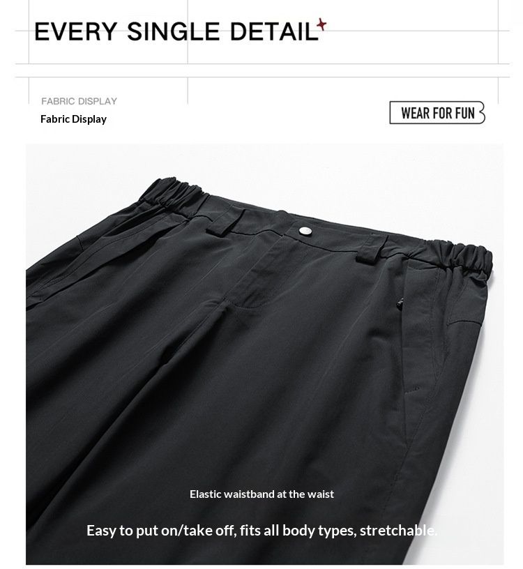 001 Spring And Autumn Outdoor Waterproof Hiking Men, Functional Zipper Straight-Leg Cargo Casual Pants For Men_voghion.com