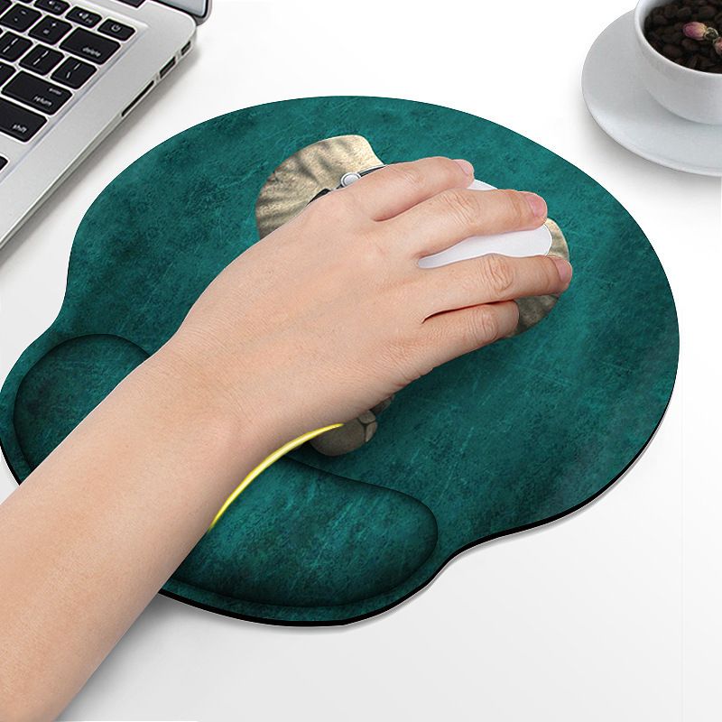 3D Keyboard Circular Strip Two-piece Set Silicone Wrist Guard Mouse Pad Thickened Memory Cotton Three-dimensional Office_voghion.com