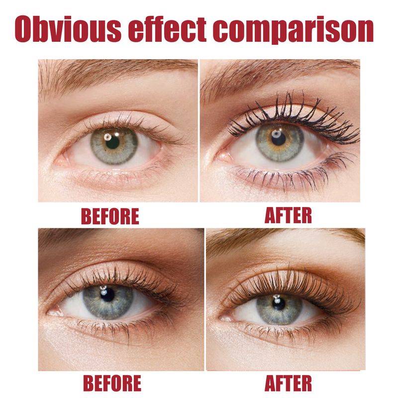 EELHOE Feuchtigkeitsspendende Wimperntusche, lang, lockig, schwarz, schön, natürlich, ohne Make-up, Augenschwarz_voghion.com