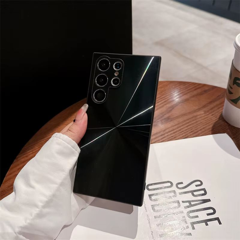 Carcasă de telefon de lux, cu aspect de auroră intermitentă, culoare solidă, pentru Samsung Galaxy S25, S24, S23, S22 Ultra Plus, A14, A34, A54, 5G, rezistentă la șocuri_voghion.com