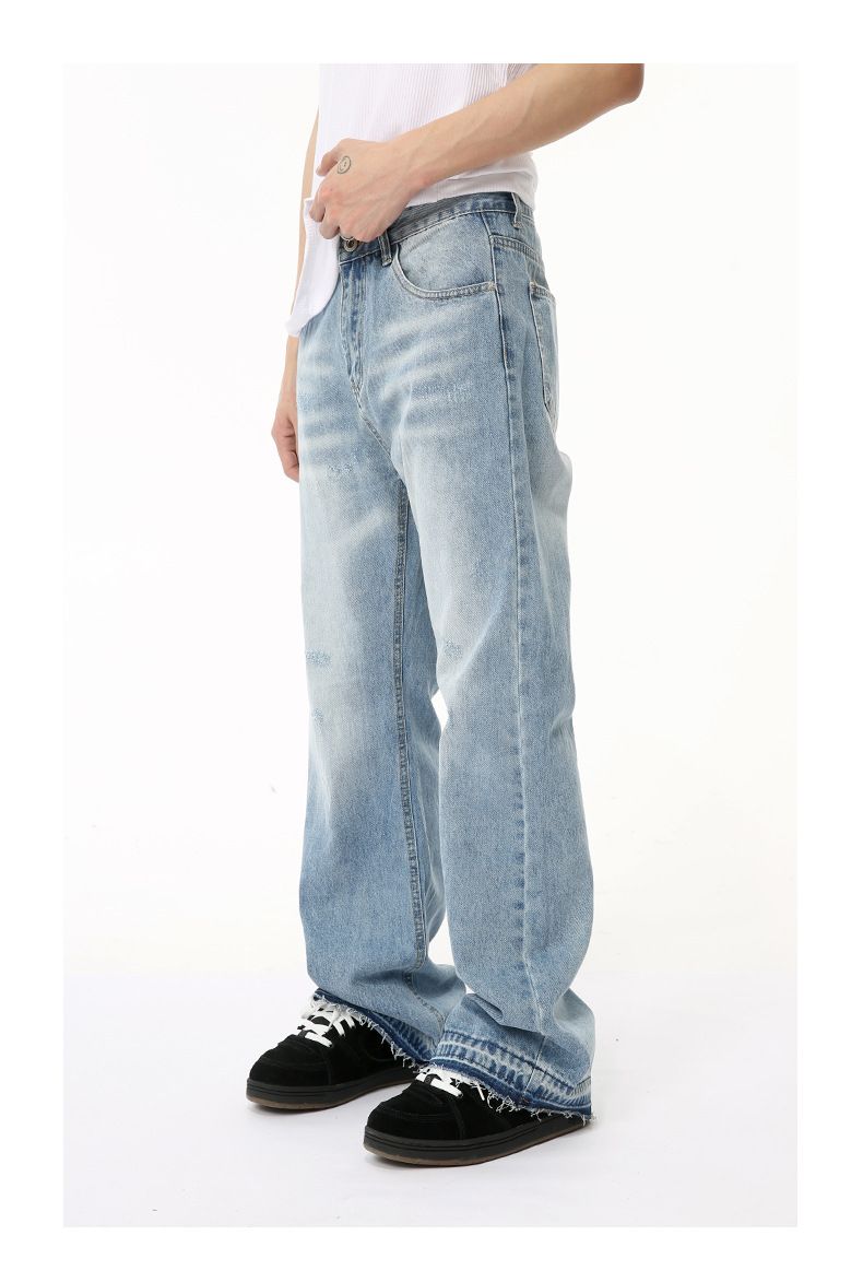 Moška oblačila Basic Simple Washed Flared Jeans Casual_voghion.com