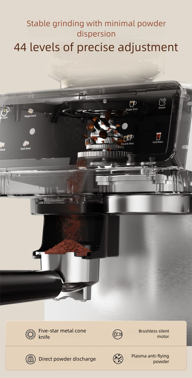 CAFELFFE Home Piccola macchina per caffè americano semiautomatica italiana con doppia estrazione integrata a caldo e a freddo_voghion.com