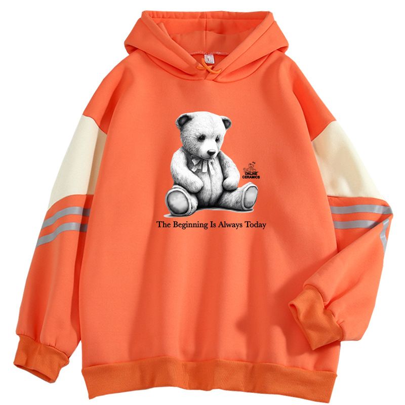 Color Block High-End The Beginning Is Always Today Cool Internet Celebrity Long Sleeve Sweatshirt_voghion.com