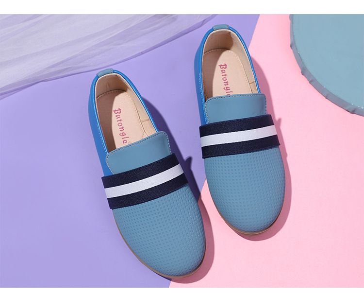 Lederschuhe für Mädchen von Mother & Kids 2024, rutschfeste Schlupfschuhe für lässige Outdoor-Zehenschuhe für Kinder, Schuhe mit weicher Sohle_voghion.com