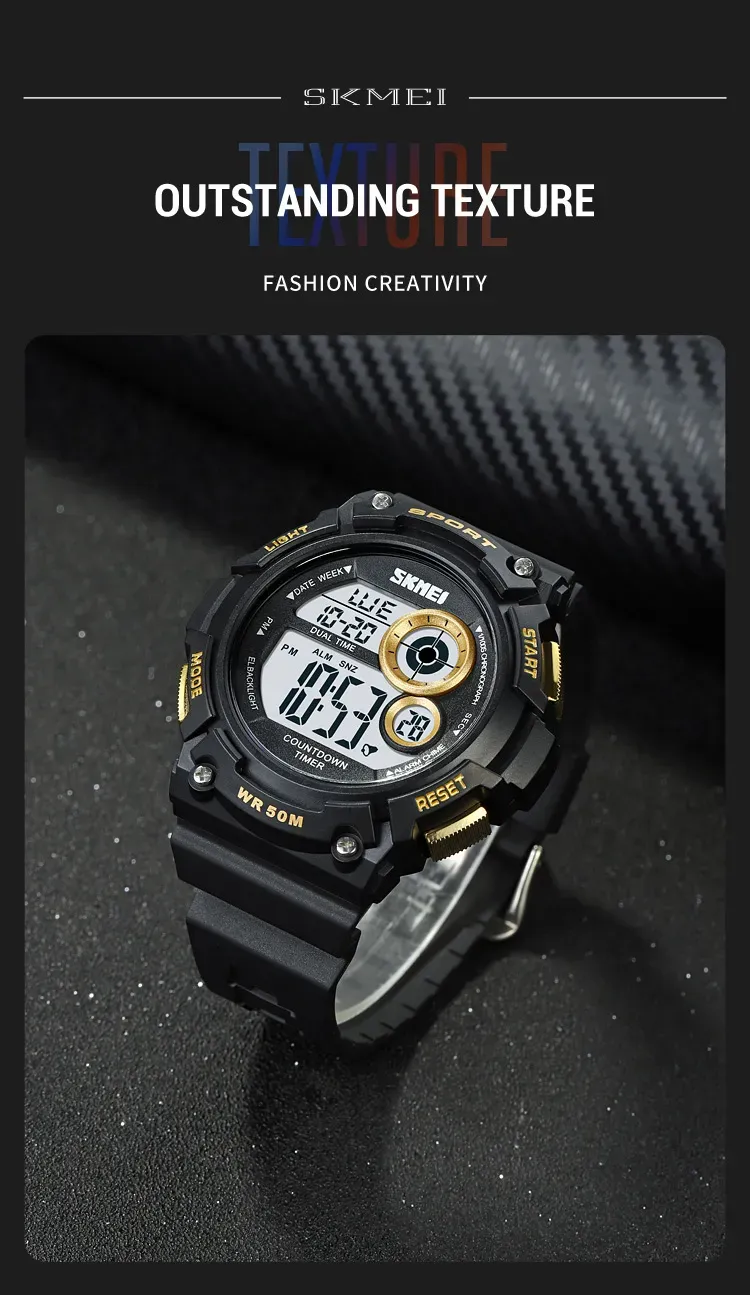 Orologio da polso elettronico alla moda per bambini, studenti, adolescenti, resistente all'acqua, orologi digitali sportivi per uomo_voghion.com