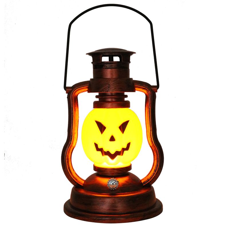 Cross Border Skull Pumpkin Lantern Halloween Battery Lantern Outdoor Garden Camping LED Portable Kerosene Lamp_voghion.com