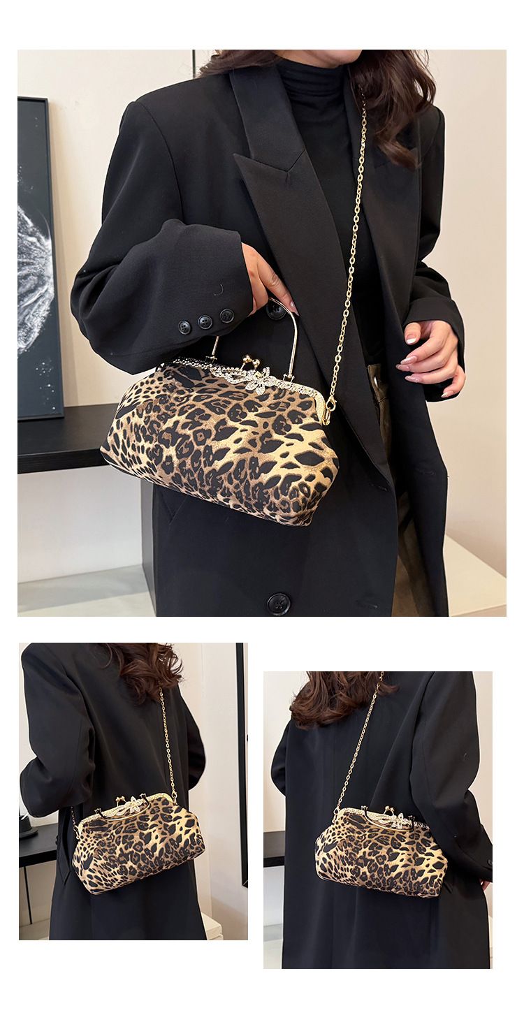 Borsa da sera di alta qualità con tracolla singola, elegante, in metallo con stampa leopardata e catena, per ragazze_voghion.com