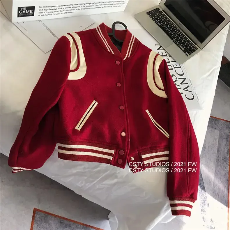 Y2k Womens Clothes Jacket: Oversized College Style Coat, Japanese Varsity Jacket, Lightweight Spring/Autumn Outerwear_voghion.com