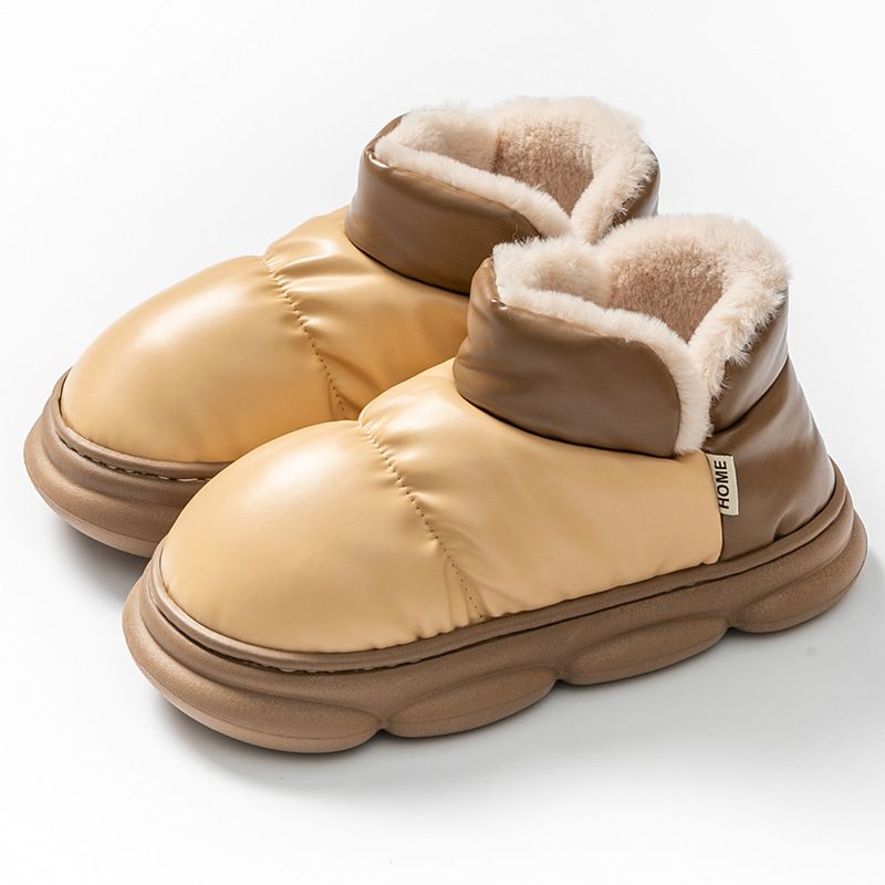 Mercury To Wear Outside In Winter, With A Padded Heel Indoor Warmth And Waterproof Thick Soles. Cotton Slippers For_voghion.com