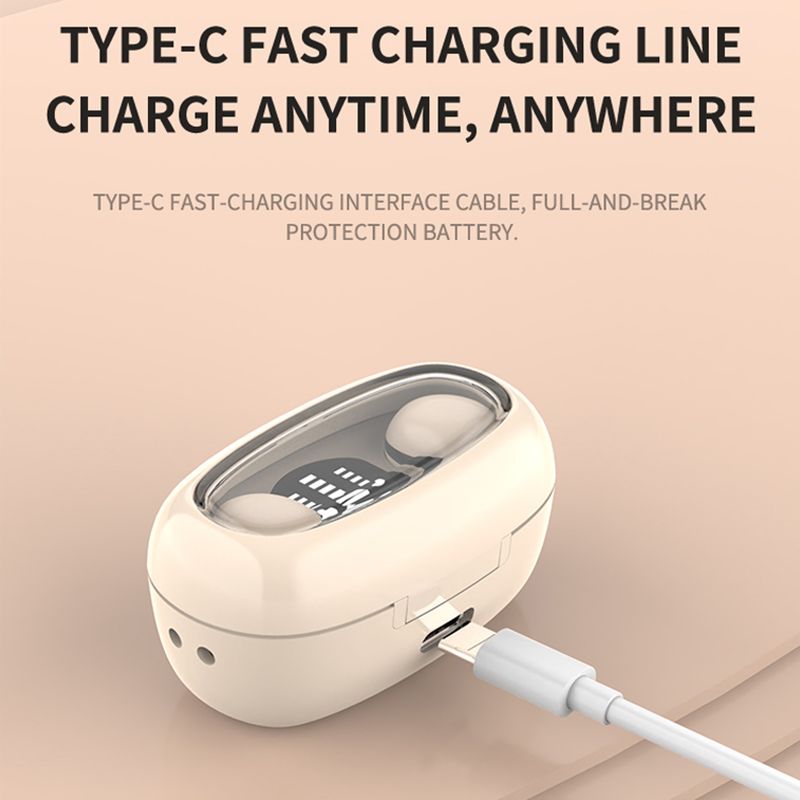 Bluetooth 5.3 Mini Headphones Invisible Earbuds TWS Wireless Headsets HiFi Stereo Sports Noise Reduction Earphones_voghion.com