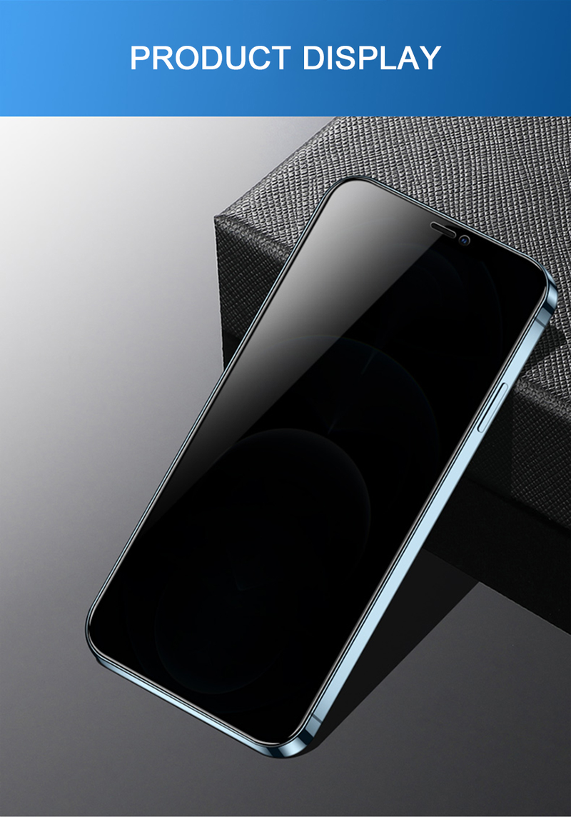 Protecteurs d'écran de confidentialité pour iPhone 12 11 13 Pro Max Mini, trempé Anti-espion pour iPhone XS MAX X SE 6 14 7 8 Plus_voghion.com
