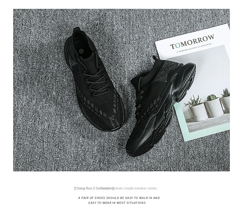 Frühlingspaar-Stil gewebte Socken, Schuhe, Sportschuhe, Freizeitschuhe, Übergröße_voghion.com