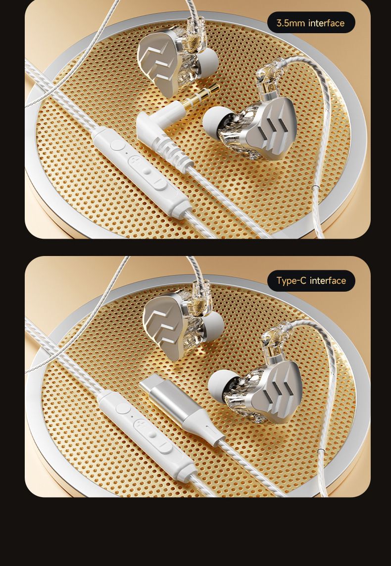 New In-Ear Sports With Replaceable Cables, Plug And Play Gaming Style HIFI Dynamic Driver Wired Earpho For Mobile_voghion.com