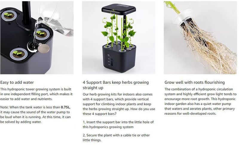 Pametni stroj za sadnju, sadnja sobnih biljaka, svjetlo punog spektra, sadnja povrća, kreativni poklon, poklon_voghion.com